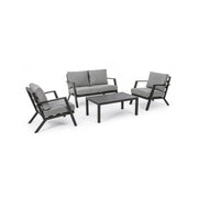 Set da giardino salotto antracite YK13 4 pezzi