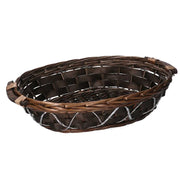 Cesta vimini noce ovale cm33/37x27h8