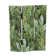 Paravento stampa 3 ante foglie verde cm120,6x2,5h180