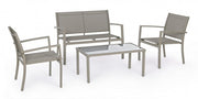 Set 4 salotto tortora in metallo