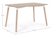Tavolo in legno stile naturale 120x80