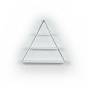 Libreria muro triangolare bacheca piramide bianca cm  cm 74 x 13 x 61h