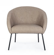 Poltrona tortora in velluto stile design