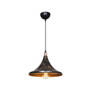 Lampada a sospensione Kalyon metallo nero oro ASZ1650 EFFEZ