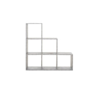 Libreria scaffale 6 scomparti colore cemento 116x33xh.118 cm