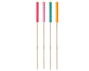 Candela solare in plastica effetto fiamma - fuoco 4 colori assortiti