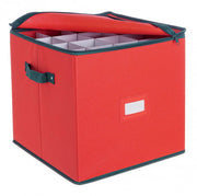 6x Contenitore Xmas Sfere Qu Rosso 27P D100