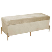 Panca velluto crema cm115x40h45