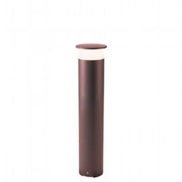 Palo in Alluminio Pressofuso con Diffusore Opalino - Illuminazione LED 9W - Luce Naturale - IP65 caffe'