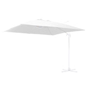 Ombrellone alluminio con palo laterale bianco 4x4 m