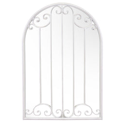 Specchio metallo avorio cm66x4h96