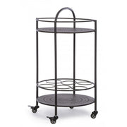 Carrello per bottiglie in acciaio Grigio Antracite