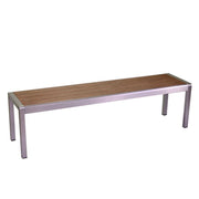 Panchina in alluminio Poliwood Seattle marrone
