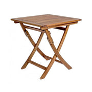 Tavolo Noemi per esterno in legno di acacia pieghevole  70x70x h73 cm