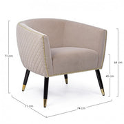 Poltrona rivestita stile atmosphere beige
