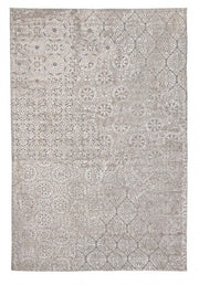 Tappeto grigio in fibre naturali stile fusion 200x300