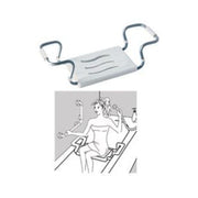 Sedile per Vasca Regolabile in Acciaio Cromato Bianco  19x26x65.5 cm