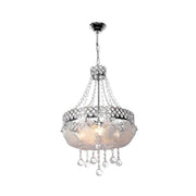 Lampada da soffitto Sare MDL3550 argento vetro decorato e pietre effetto cristallo EFFEZ