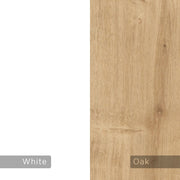Mobile TV Klappe rovere con ante bianche e mensole 56,50 cm x 125,50 cm x 33 cm