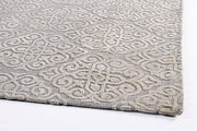 Tappeto grigio in fibre naturali stile fusion 200x300
