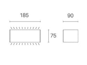 Applique 12W Led 3000K  linea box  bianco