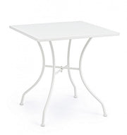 Tavolo in acciaio Kelsie bianco 70x70 cm