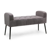 Panca grigio in velluto stile design