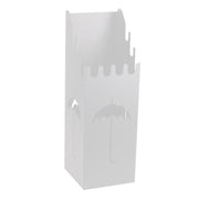 Portaombrelli metallo bianco quadro cm 15
