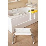 Sgabello per vasca da bagno per disabili bianco antiscivolo