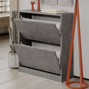 Scarpiera a ribalta grigio retro L 73 x P 26 x 82.5 cm