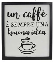 Targa legno un caffe' e'... ea-6618 cm.40 x 2,5 h 49