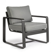 Poltrona da giardino in alluminio Antracite MERRIGAN YK13 74x78x h84 cm