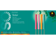 Candela solare in plastica effetto fiamma - fuoco 4 colori assortiti