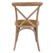 Sedia legno cross naturale impilabile 51x55x46,5/89h cm