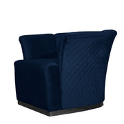 Poltrona Argentario Berger blu notte base nera EFFEZ