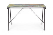 Scrivania Young California piano in vetro 113x58 cm