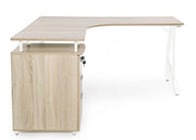 Scrivania angolo con cassettiera legno Kavita