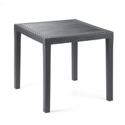 Tavolo in rattan King antracite 79x79x72h cm