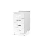 Cassettiera per cucina in legno nobilitato Bianco Frassinato cm H 85x50x40