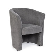 Poltrona in legno e tessuto Antracite BELIZE 64,5x63x h76 cm