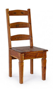 Sedia Chateux legno acacia rustica anticata