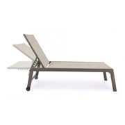 Lettino alto in alluminio con ruote Hilde coffee