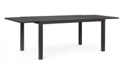 Tavolo allungabile antracite in alluminio stile classico cm 160-240x90