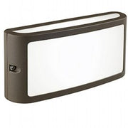 Applique in alluminio pressofuso con diffusore opalino - 10W, 950 lumen, luce calda caffe'
