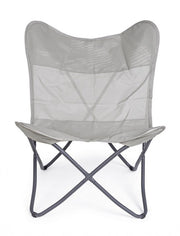 Sedia mare pieghevole in textilene Natural BUTTERFLY GABICCE 77.5x81x h89 cm