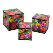 Eco-leather box 1-3 multicolor square cm30,5x30,5h30,5