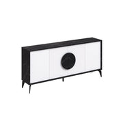 Madia Gora 180x35.6x82 cm Struttura Bendir con Ante Bianche