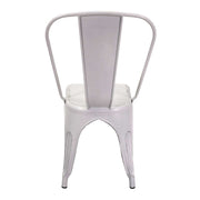 Sedia ferro new bristol bianco antico cm 51x43h84