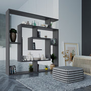 Libreria Labirent Antracite 5 Ripiani, 129x125x22 cm