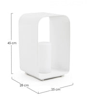 Lampada a led con piantana RIDLEY Bianco 25x28x h45 cm